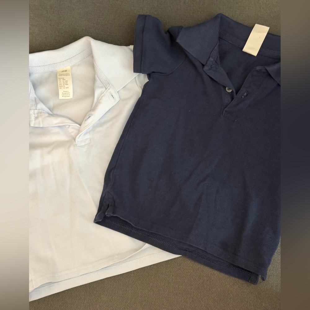 H&M Kids Polo Shirts - Light Blue and Navy